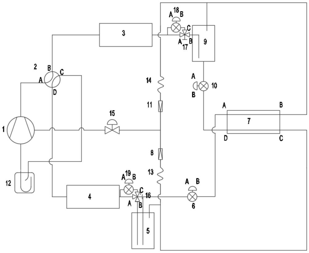 自复叠热泵循环系统和自复叠热泵循环系统控制方法与流程